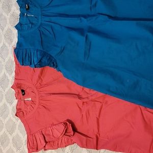 Express, ruffle mock neck top.